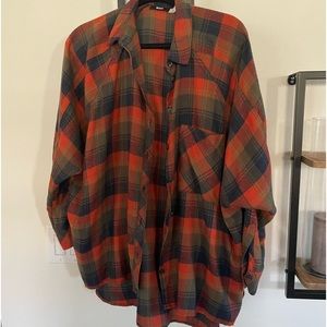 Urban outfitters oversized flannel shirt